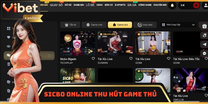 Sicbo online thu hút game thủ